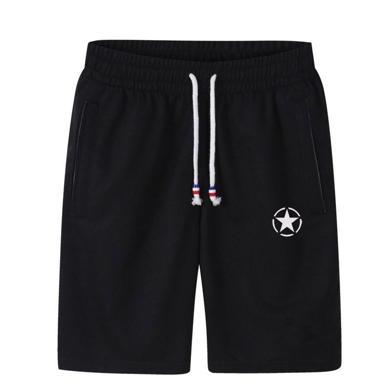 Black Quick Dry Shorts with Star Logo | Black Color | MEN | for Gym, Sports &amp; Fitness View Gallery - Pakistan