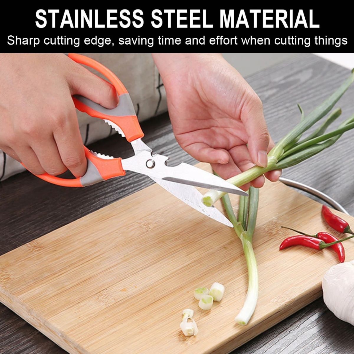 Multifunction Kitchen Scissors Heavy Duty Food Shears for Chicken Meat Vegetable Fish Herb Poultry Stainless Steel Cooking Scissors with Comfortable Handle