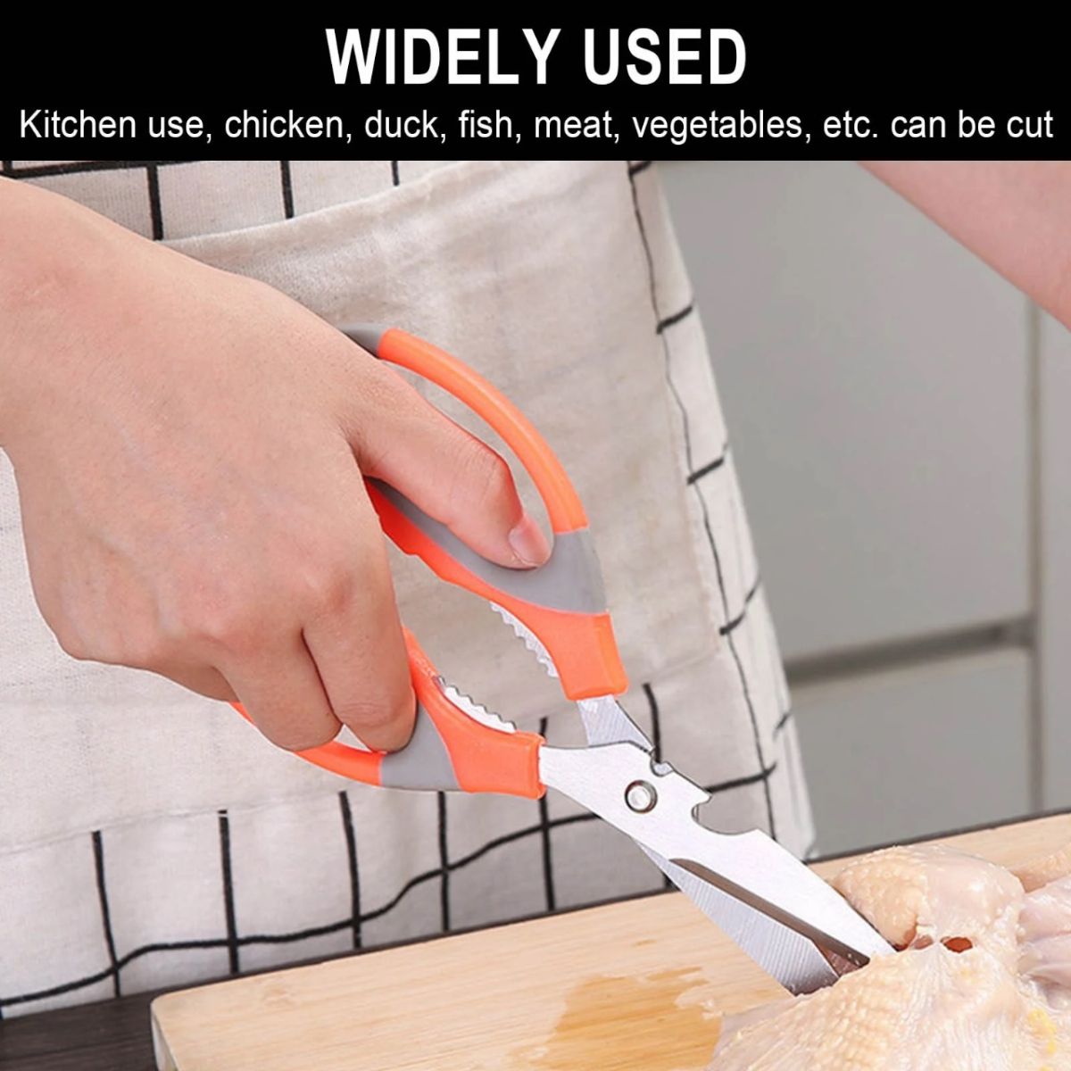 Multifunction Kitchen Scissors Heavy Duty Food Shears for Chicken Meat Vegetable Fish Herb Poultry Stainless Steel Cooking Scissors with Comfortable Handle View Gallery - Pakistan