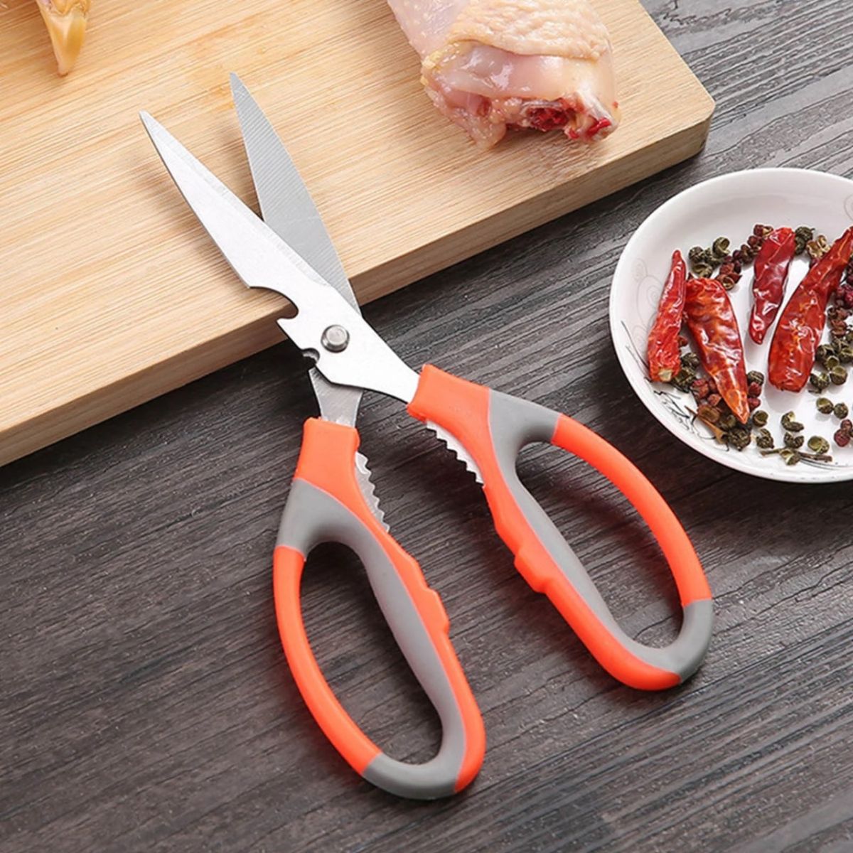 Multifunction Kitchen Scissors Heavy Duty Food Shears for Chicken Meat Vegetable Fish Herb Poultry Stainless Steel Cooking Scissors with Comfortable Handle View Gallery - Pakistan