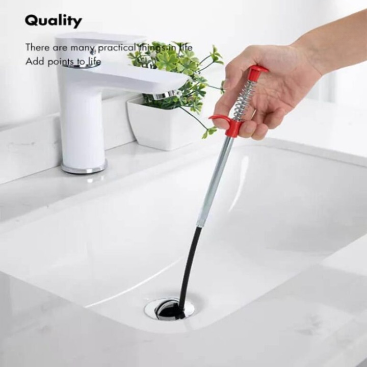 Stainless Steel Sink Wire | Drain Cleaner Wire Spring Sink Cleaning Stick (60cm) View Gallery - Pakistan