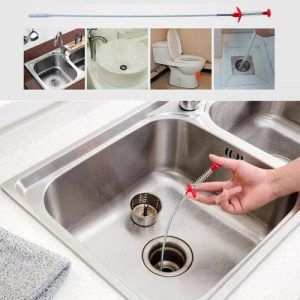Stainless Steel Sink Wire | Drain Cleaner Wire Spring Sink Cleaning Stick (60cm) View Gallery - Pakistan