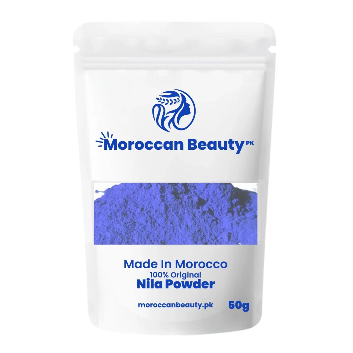 Moroccan Beauty 100% Original Nila Powder | Blue Nila Skin Whitening Powder 50g View Gallery - Pakistan