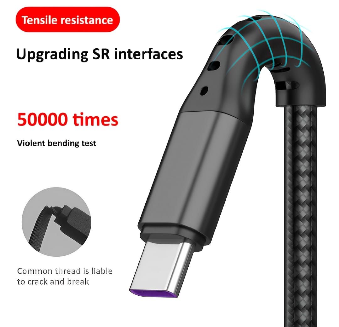 3 in 1 USB Fast Charging Cable – Lightning, Micro USB &amp; Type-C | Compatible with iPhone, Android, Xiaomi, Huawei, Samsung, iPad View Gallery - Pakistan