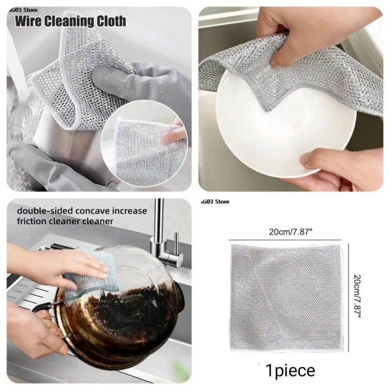Dish washing Cleaning cloth | Wire Dish washing Rugs for Kitchen Dishes