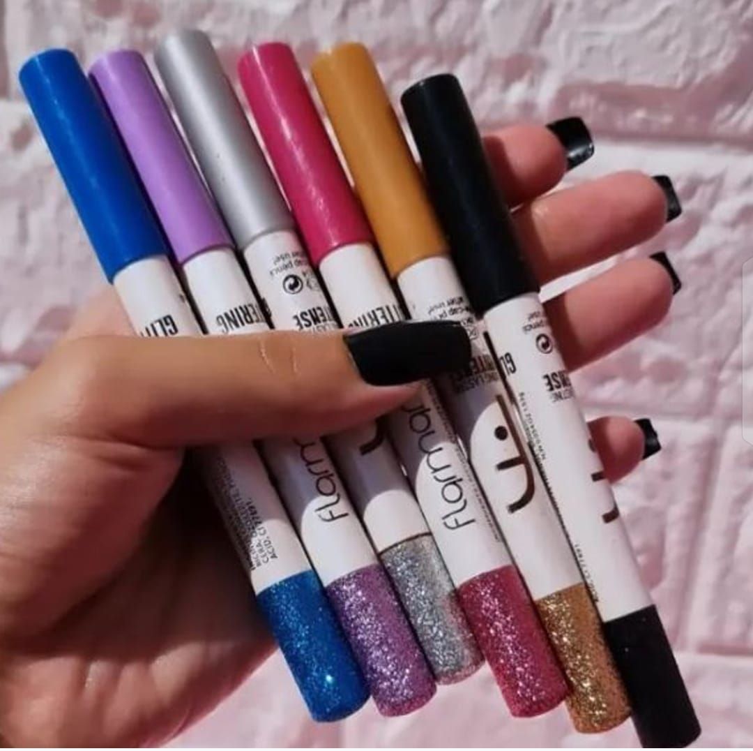 6-in-1 Eye Pencil &amp;amp; Liquid Glitter Makeup Set – Vibrant Shades for Bold, Long-Lasting Eye Looks