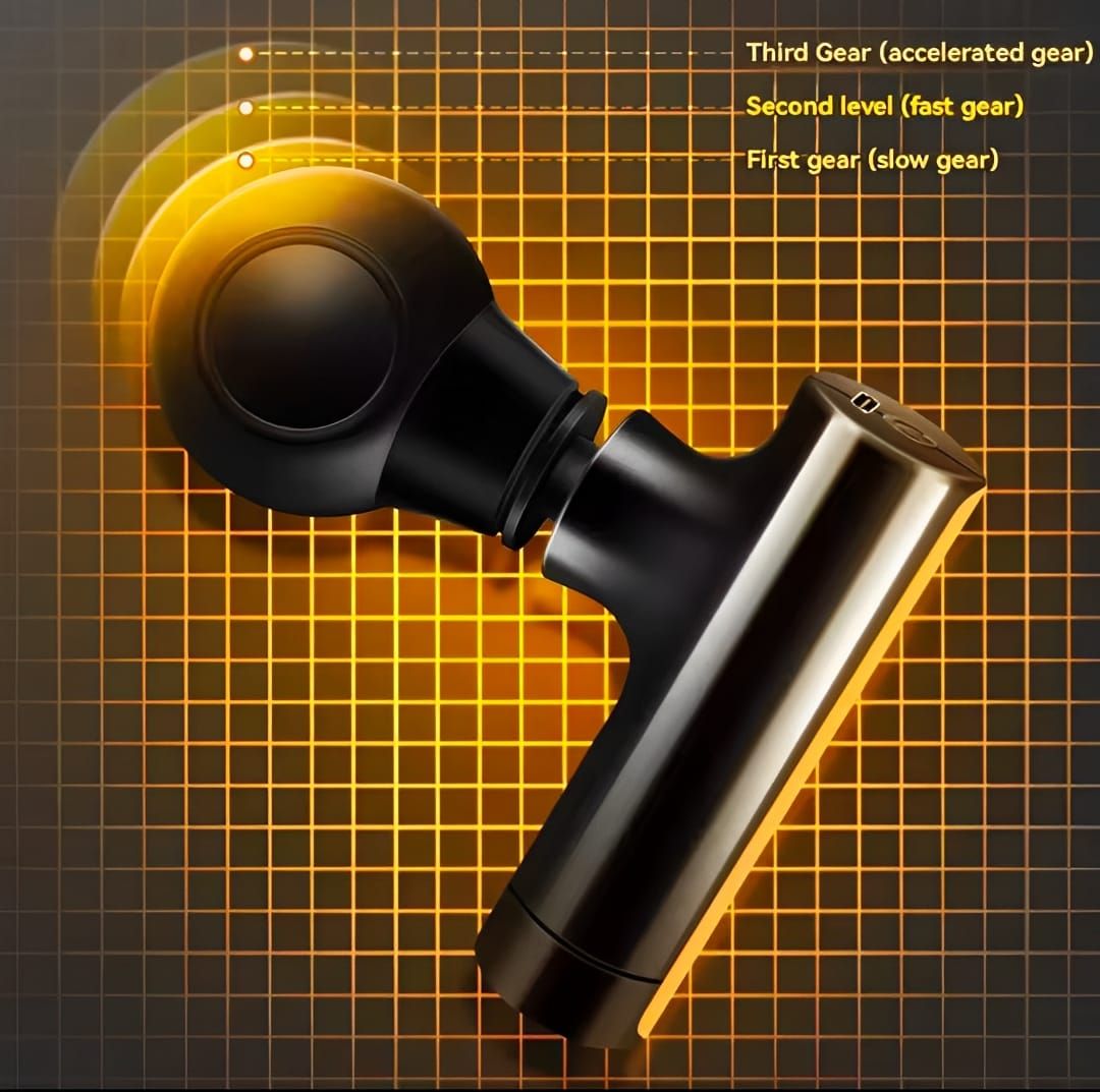 Handle Elbow Fascial Massage Gun – Deep Muscle Relaxation &amp; Vibration Therapy for Soreness, Fatigue &amp; Body Recovery View Gallery - Pakistan