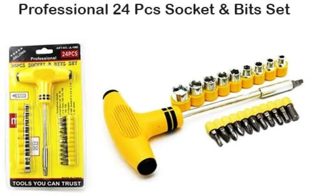 T-Bar Screwdriver Socket And Bits Set 24 Pcs View Gallery - Pakistan