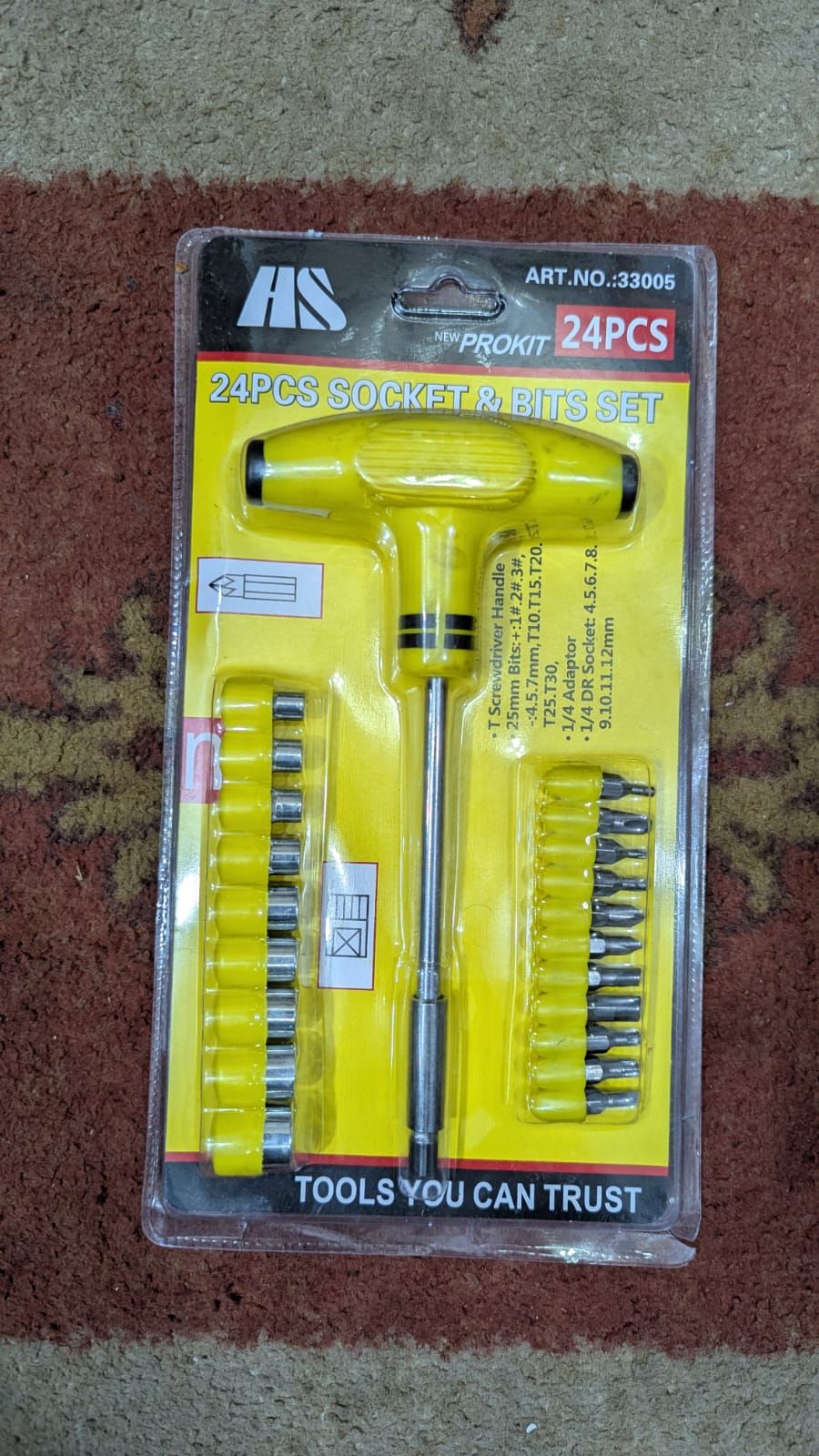T-Bar Screwdriver Socket And Bits Set 24 Pcs View Gallery - Pakistan