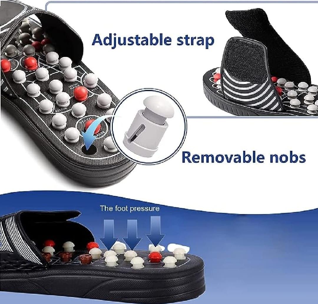 Blueidea Acupressure Massage Slippers for Sugar Patients – Foot Therapy Reflexology Sandals with Acupuncture Points &amp; Non-Slip Sole View Gallery - Pakistan