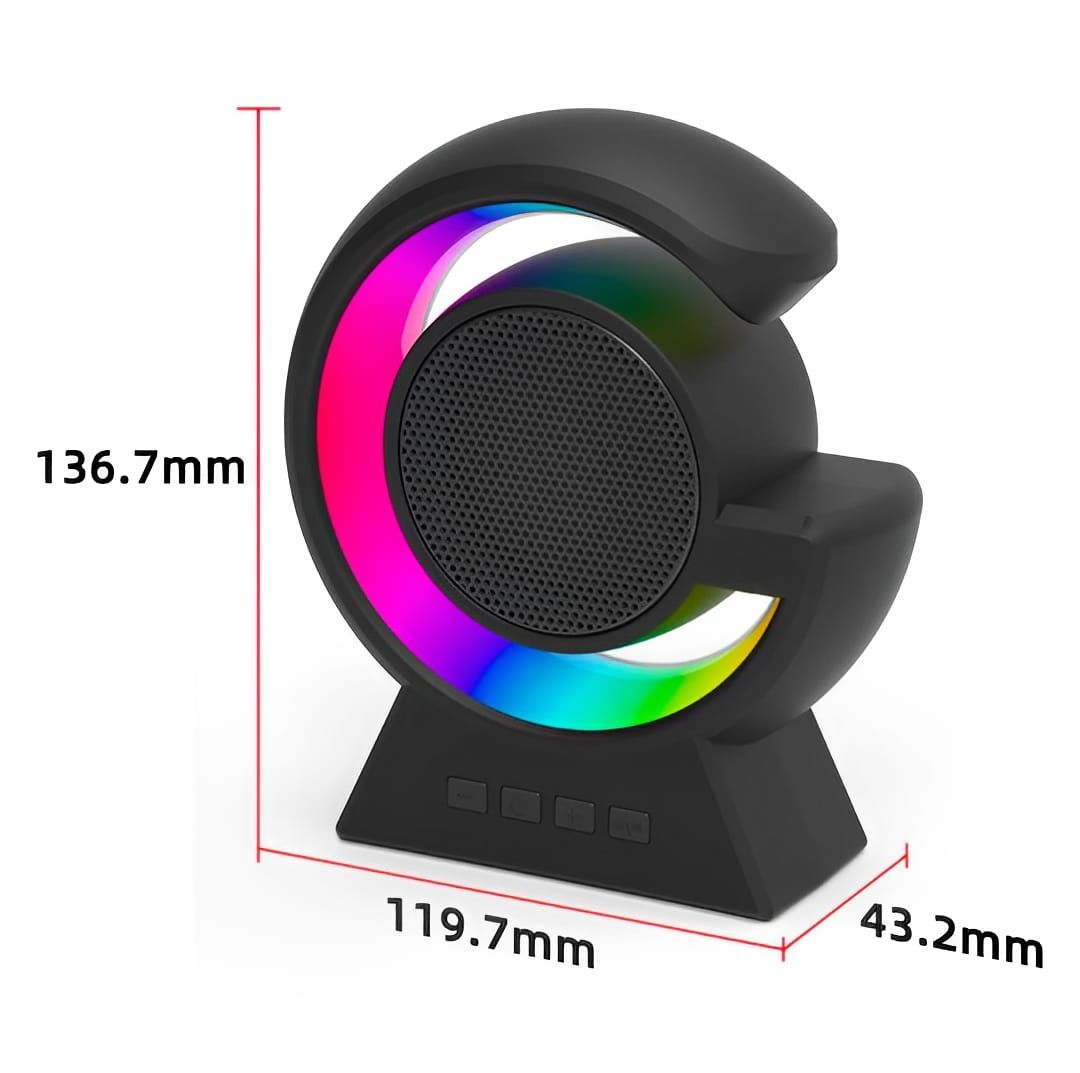BX-39 Mini G Wireless Speaker with RGB Light &amp; Wireless Charging – Portable Bluetooth 5.3 Speaker &amp; Bedside Lamp View Gallery - Pakistan