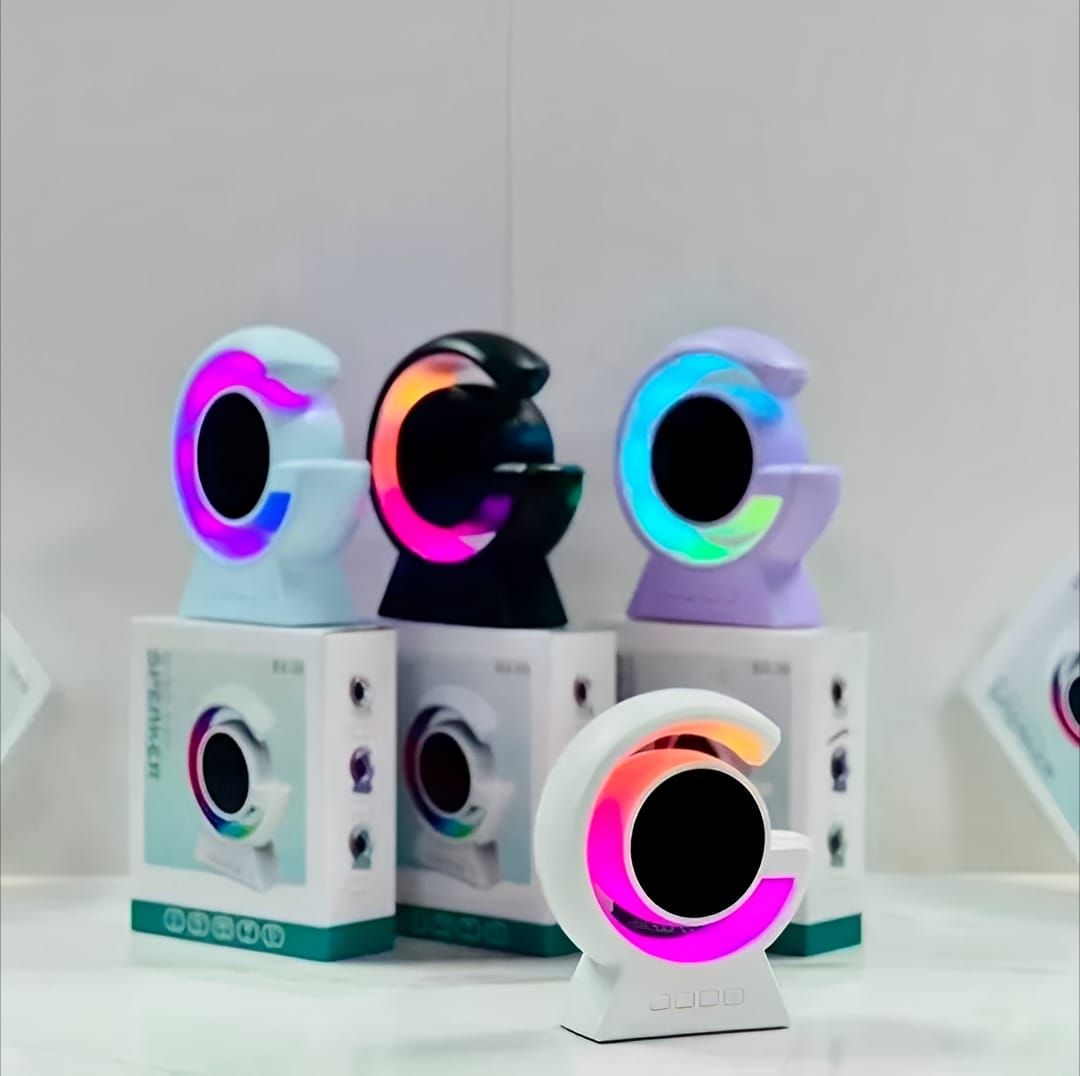 BX-39 Mini G Wireless Speaker with RGB Light &amp; Wireless Charging – Portable Bluetooth 5.3 Speaker &amp; Bedside Lamp View Gallery - Pakistan