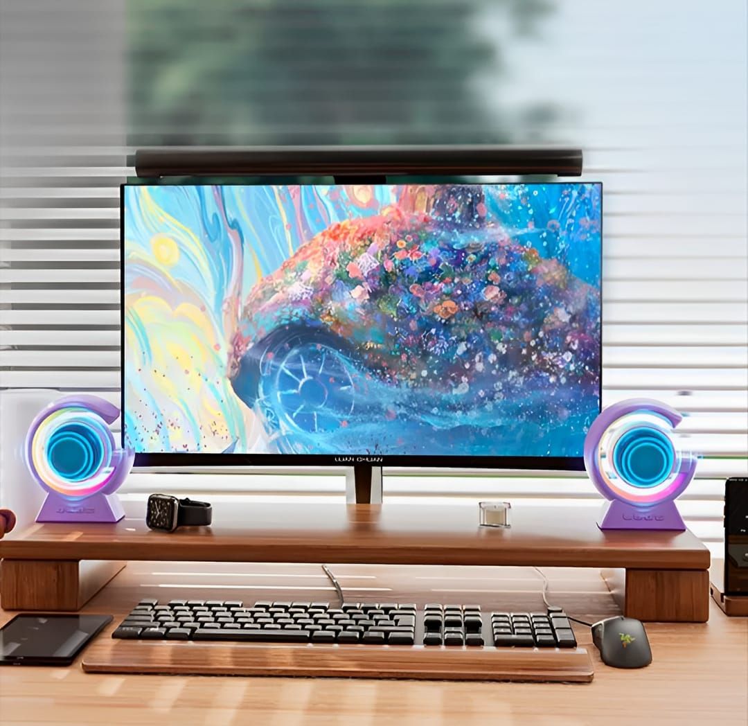 BX-39 Mini G Wireless Speaker with RGB Light &amp; Wireless Charging – Portable Bluetooth 5.3 Speaker &amp; Bedside Lamp View Gallery - Pakistan