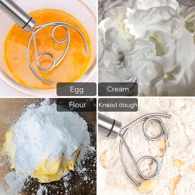 Manual Non Stick Steel Flour Cream Mixer Beater | Dough Whisk Mixer, Kitchen Baking Blender Tool  View Gallery - Pakistan
