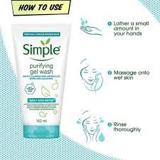 Simple Daily Skin Detox Purifying Gel Facial Wash – 150ml View Gallery - Pakistan