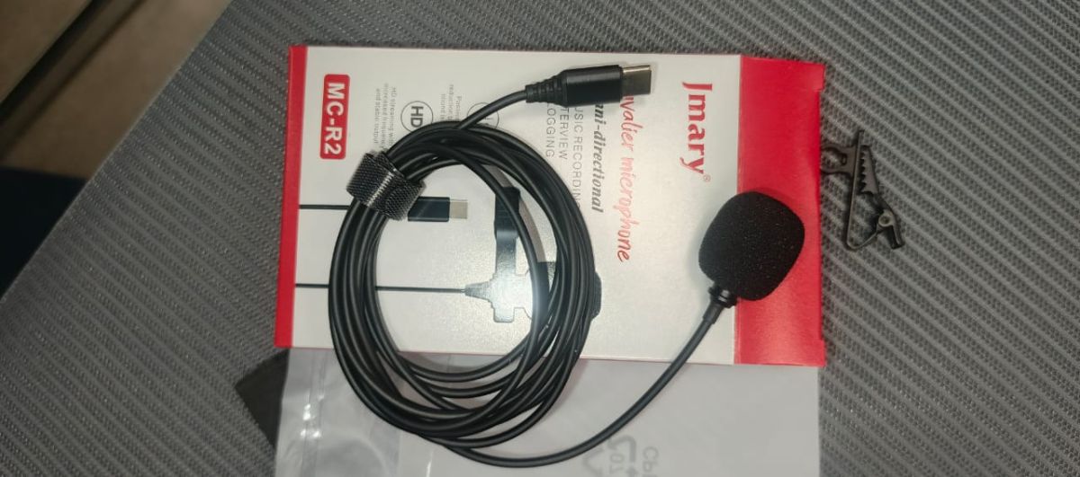 Jmary  TikTok Type-c Lavalier Microphone with Clip Compatible Mobile, Laptop Tab etc View Gallery - Pakistan