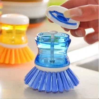 Mini Kitchen Liquid Dish Cleaning Brush | Scrubber Tool, Oil-Resistant, Scrubbing Sponge Remove Stains (Random color) View Gallery - Pakistan