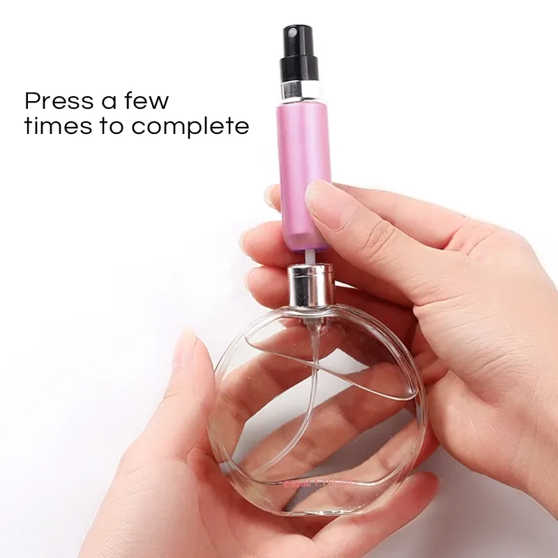 Refillable Mini Perfume Spray Bottle Spray Atomizer 5 ml | Portable, Leak-Proof, and Stylish (random color) View Gallery - Pakistan