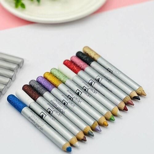 Pack of 12 Flormar Glitter multipurpose pencils Glitter Eyeliner Pencils - Metallic Colors Eyeliners Eyeshadow Pencil Set, Natural Long Lasting (Random Color) View Gallery - Pakistan