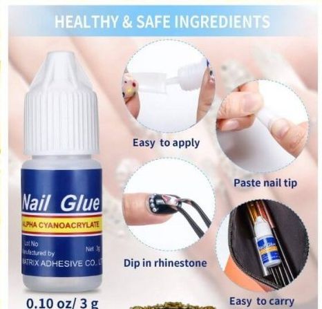 Pack of 5 – Strong Nail Glue for Nail Art, Decorations &amp; Artificial Nails – Quick-Drying Adhesive for Press-Ons, Nail Tips, Rhinestones &amp; DIY Manicure View Gallery - Pakistan