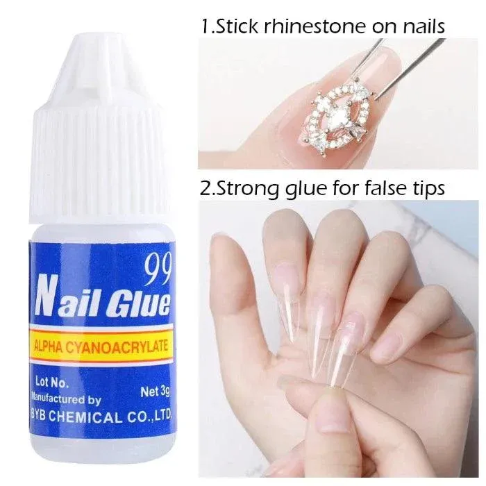 Pack of 5 – Strong Nail Glue for Nail Art, Decorations &amp; Artificial Nails – Quick-Drying Adhesive for Press-Ons, Nail Tips, Rhinestones &amp; DIY Manicure View Gallery - Pakistan