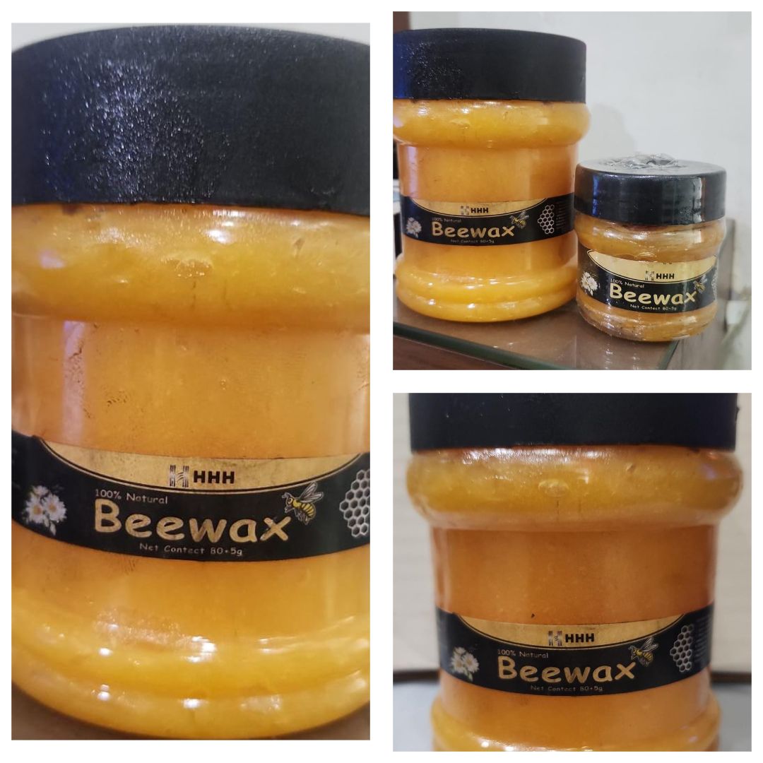 HHH Beewax 500g – Pure, Natural &amp;amp; Multipurpose Beekeeping Wax for DIY, Furniture Shining &amp;amp; Wood Polish