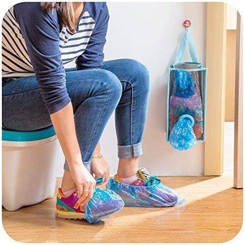Plastic Bag Holder, Dispenser Hanging Storage Mesh Garbage Big/Trash Bags Organizer Recycling Grocery Shopping Pocket Hanging Containers for Kitchen - Random Color View Gallery - Pakistan