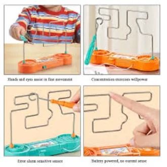 Bump Maze, Montessori Toy Electric Wire Maze Roller Game Touch Maze Puzzle Toy Collision Game Education Concentration Toy (Random Color) View Gallery - Pakistan