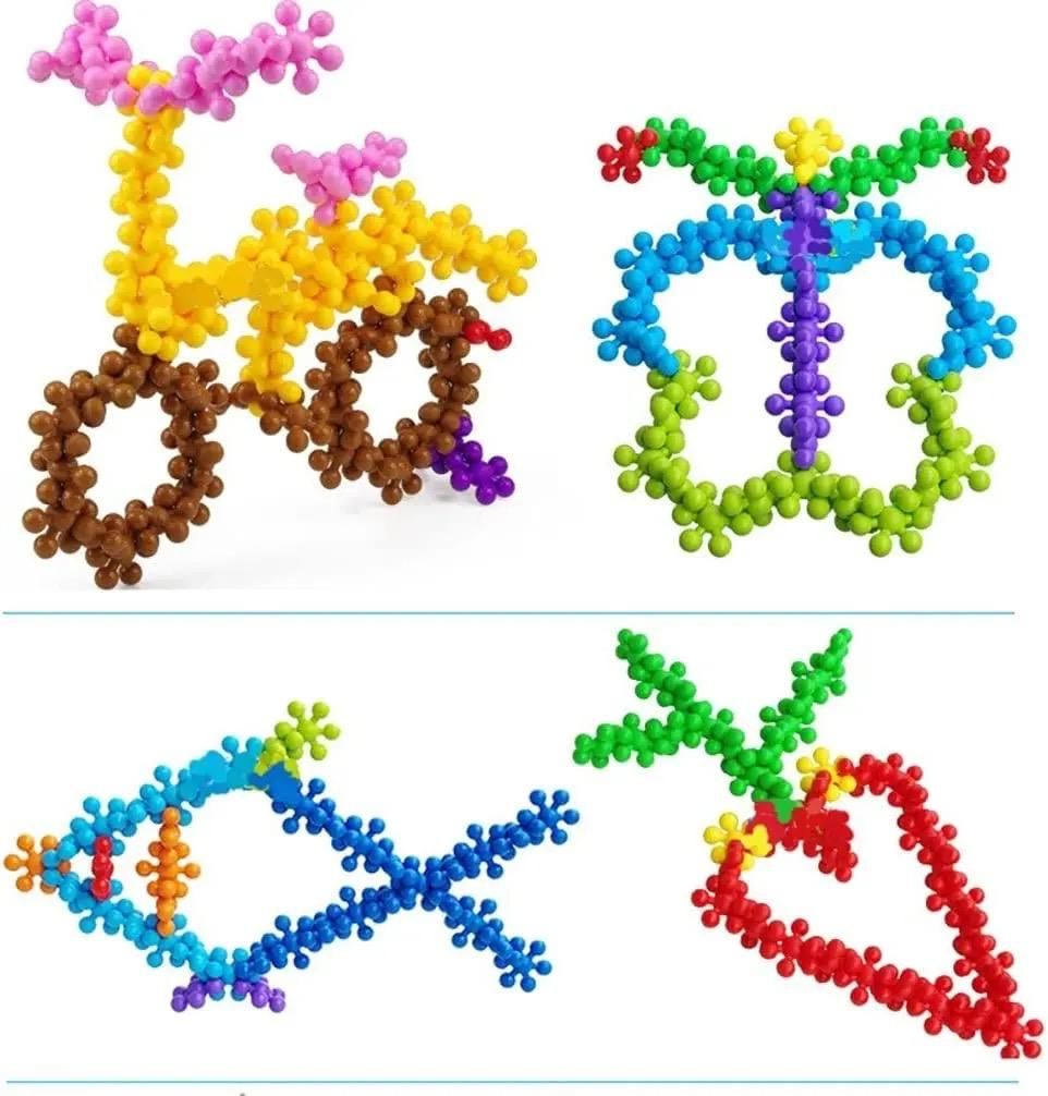 32 pcs Snowflakes Colorful Toy Building Blocks Flower-Shaped Set | Plastic colorful snowflakes toy View Gallery - Pakistan
