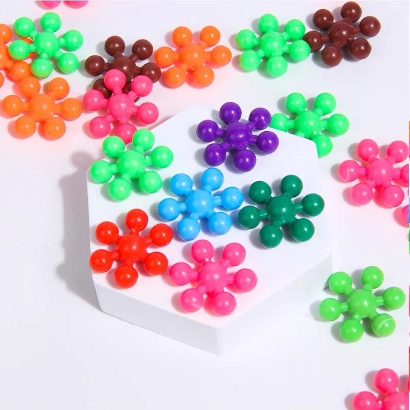 32 pcs Snowflakes Colorful Toy Building Blocks Flower-Shaped Set | Plastic colorful snowflakes toy View Gallery - Pakistan