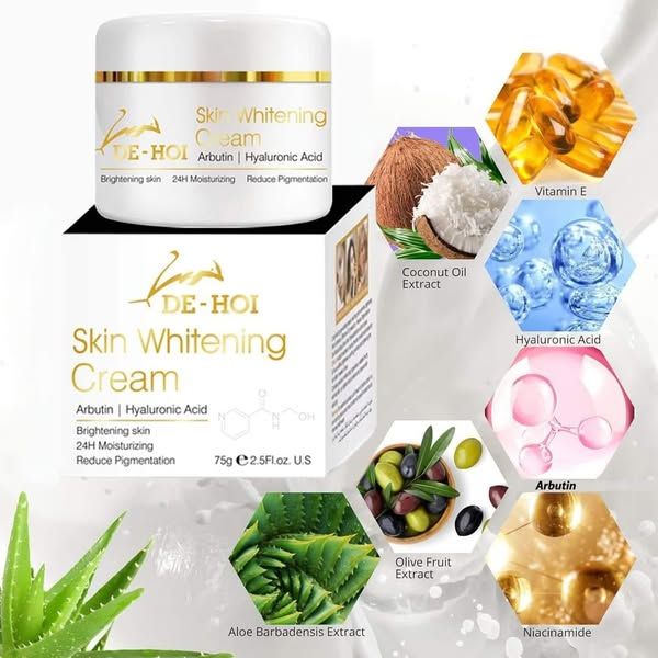 DE HOI Skin Whitening Cream – Brightening &amp;amp; Moisturizing Face and Body Cream for Dark Skin - 75 gram