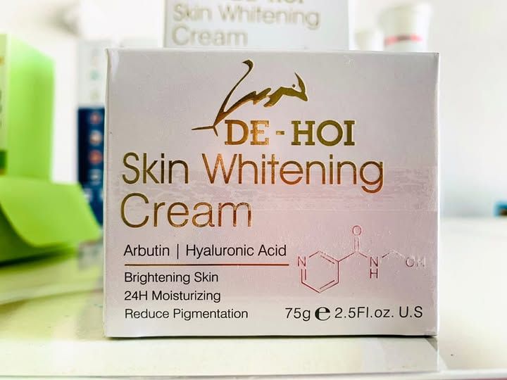 DE HOI Skin Whitening Cream – Brightening &amp; Moisturizing Face and Body Cream for Dark Skin - 75 gram View Gallery - Pakistan