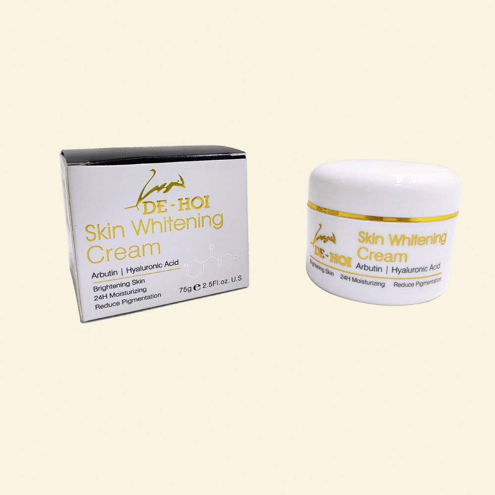 DE HOI Skin Whitening Cream – Brightening &amp; Moisturizing Face and Body Cream for Dark Skin - 75 gram View Gallery - Pakistan