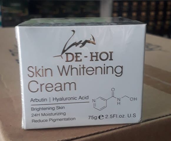 DE HOI Skin Whitening Cream – Brightening &amp; Moisturizing Face and Body Cream for Dark Skin - 75 gram View Gallery - Pakistan