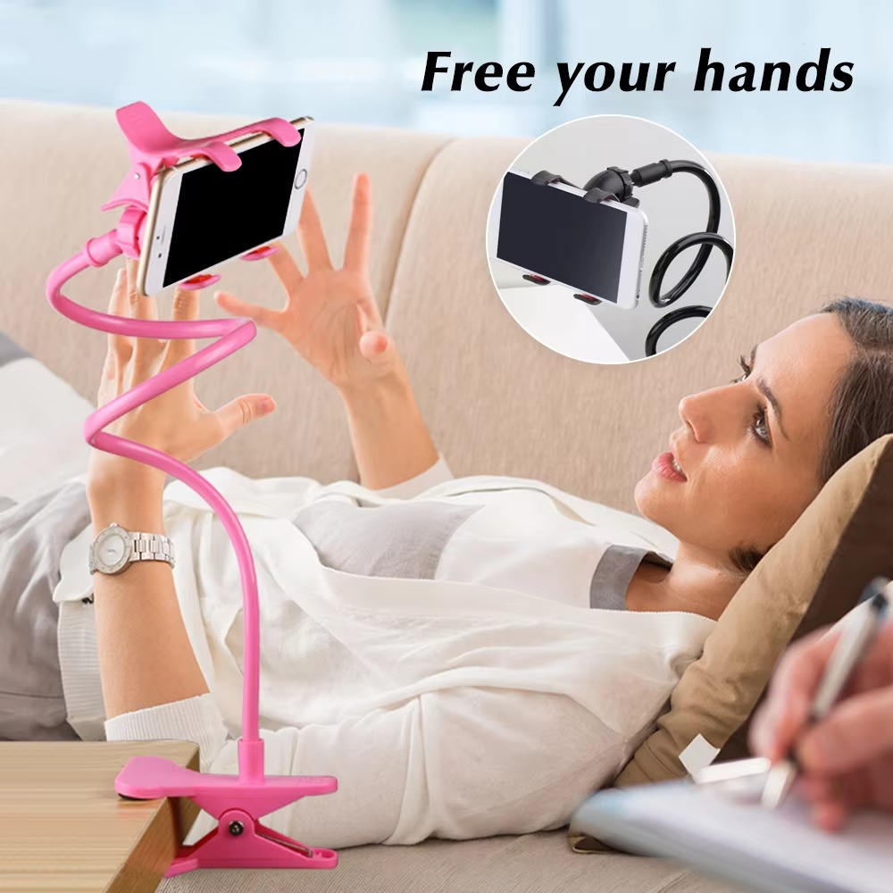 Mobile Phone Stand Holder Flexible and Power Full Grip - 360 Degree Rotating Mobile Stand Bedside Able Lazy Snake Mobile Phone Holder - Random Color View Gallery - Pakistan