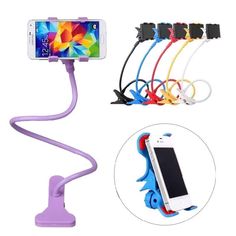 Mobile Phone Stand Holder Flexible and Power Full Grip - 360 Degree Rotating Mobile Stand Bedside Able Lazy Snake Mobile Phone Holder - Random Color View Gallery - Pakistan