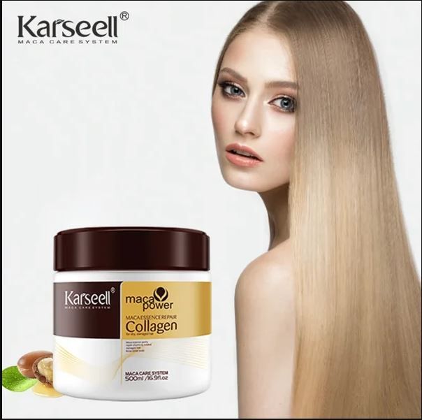 Karseell Collagen Maca Hair Treatment Deep Repair Conditioning Hair Mask Argan Oil Coconut Oil Essence for Dry Damaged Hair All Hair Types 16.90 oz 500ml View Gallery - Pakistan