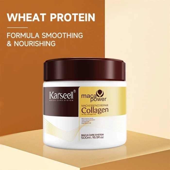Karseell Collagen Maca Hair Treatment Deep Repair Conditioning Hair Mask Argan Oil Coconut Oil Essence for Dry Damaged Hair All Hair Types 16.90 oz 500ml View Gallery - Pakistan