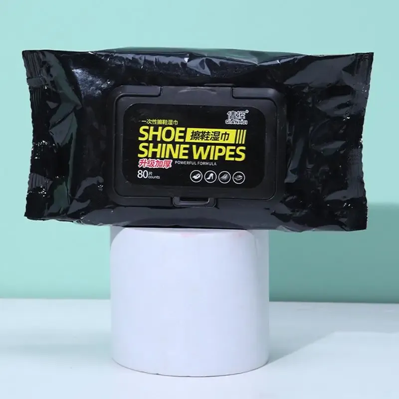 Disposable Shoe Cleaning Wipes | Quick Shine Clean Wet Wipes (80 Wipes In 1 Packet) | Instant Shoe Care | Easy, Mess-Free Cleaning View Gallery - Pakistan