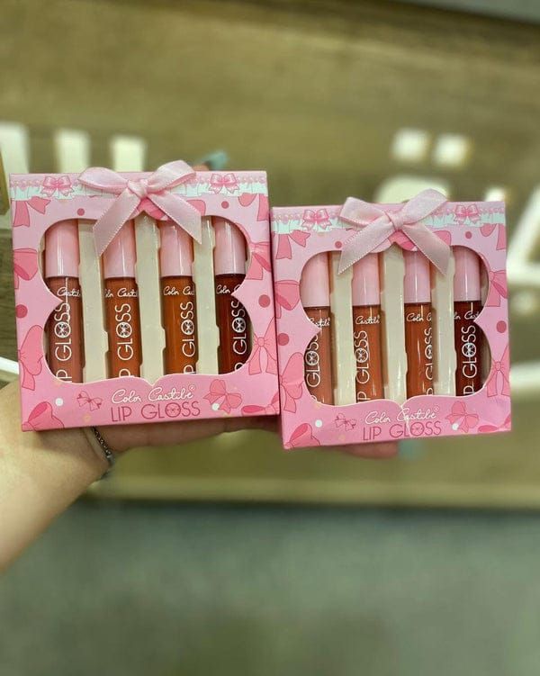 4-Piece Color Castle Bow Lip Gloss Set – Cute Bow Design, Vibrant Shades, Smooth &amp; Glossy Finish View Gallery - Pakistan