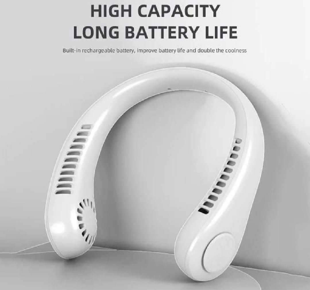 Neck Fan Portable Bladeless neck fans Portable Hanging Neck Fan Micro Cooling Strong Fan 360° Bladeless Hanging Neck Fan Rechargeable USB Mini Neck Fan for Kitchen Outdoor Travel for Summer Sports ( Random Color ) View Gallery - Pakistan