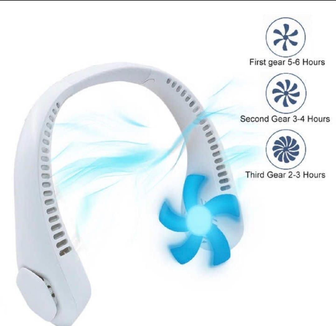 Neck Fan Portable Bladeless neck fans Portable Hanging Neck Fan Micro Cooling Strong Fan 360° Bladeless Hanging Neck Fan Rechargeable USB Mini Neck Fan for Kitchen Outdoor Travel for Summer Sports ( Random Color ) View Gallery - Pakistan