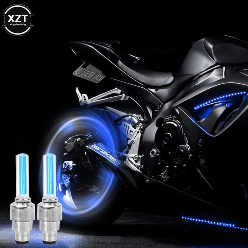 Pack of 2 Car Wheel LED Light And Motorcycle Bike Light Wheel Light | Led neon light (Random Color) View Gallery - Pakistan
