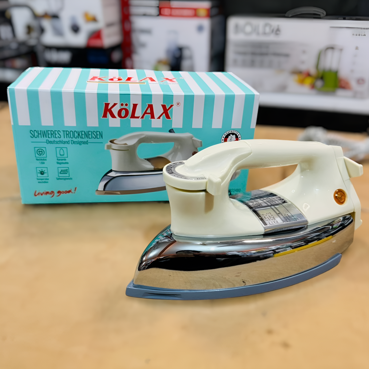 KoLAX Germany Heavy Dry Iron-822480 –1000-1200W Precision Performance with Classic Strength