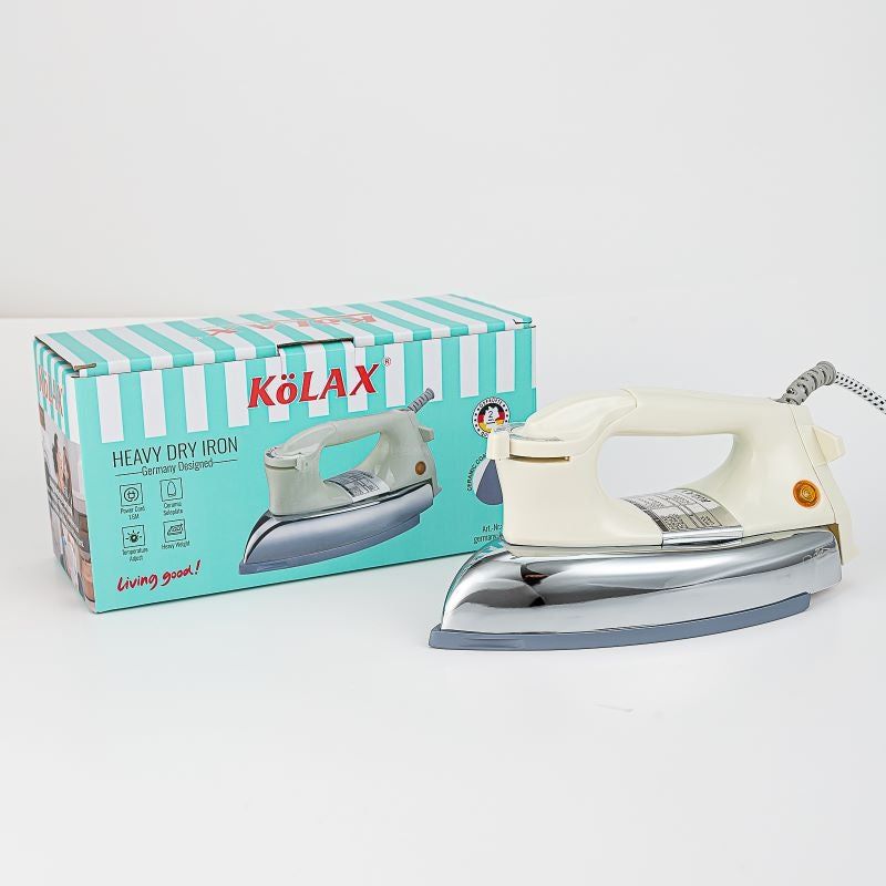 KoLAX Germany Heavy Dry Iron-822480 –1000-1200W Precision Performance with Classic Strength View Gallery - Pakistan
