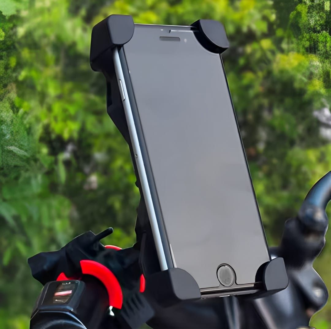Mobile Phone Holder Stand for Bicycle &amp;amp; Motorcycle – Universal 360° Rotation Mount ( random color)
