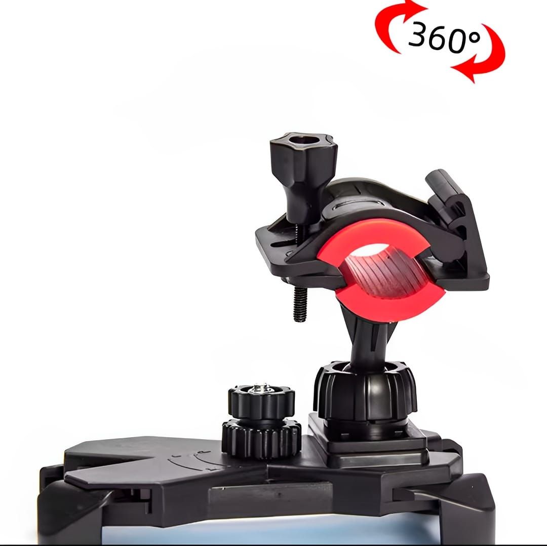 Mobile Phone Holder Stand for Bicycle &amp; Motorcycle – Universal 360° Rotation Mount ( random color) View Gallery - Pakistan