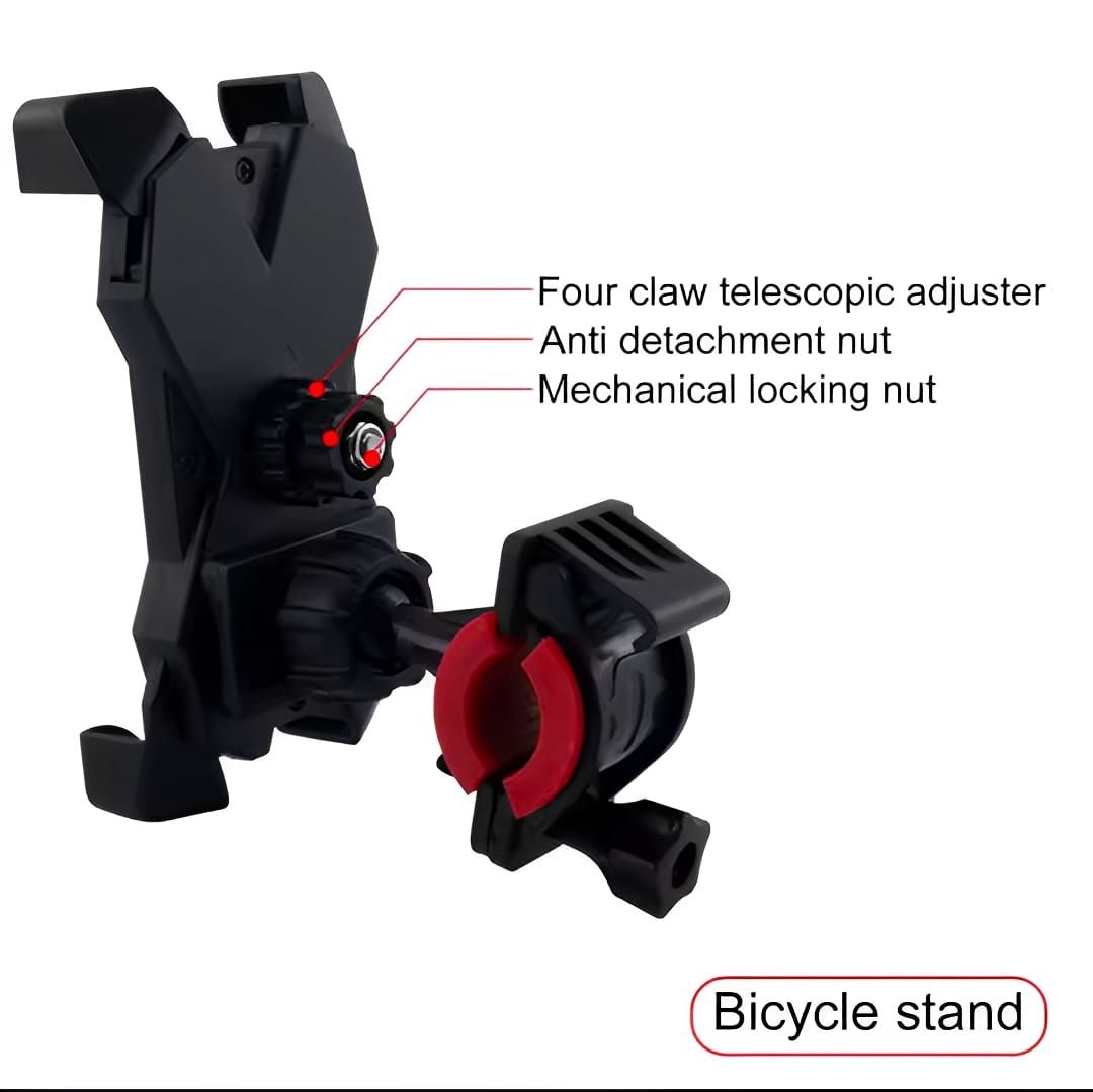 Mobile Phone Holder Stand for Bicycle &amp; Motorcycle – Universal 360° Rotation Mount ( random color) View Gallery - Pakistan
