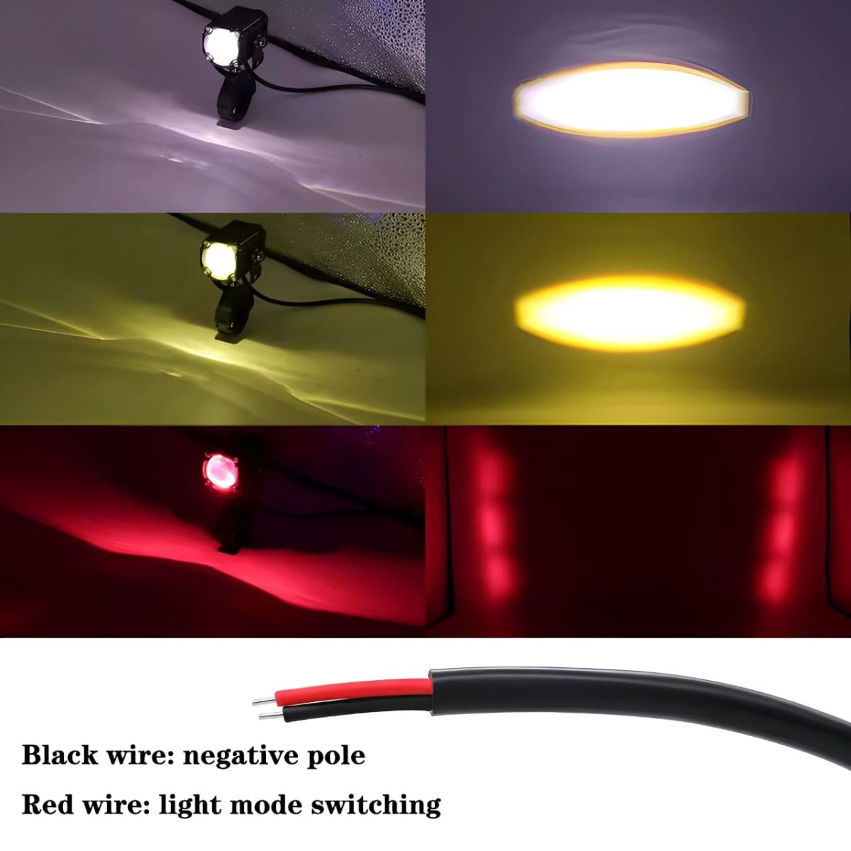 Universal Motorcycle LED Auxiliary Headlight – High/Low Beam Super Bright Fog &amp; Driving Light with Waterproof IP65 Spotlight for All Bikes and Weather Conditions View Gallery - Pakistan
