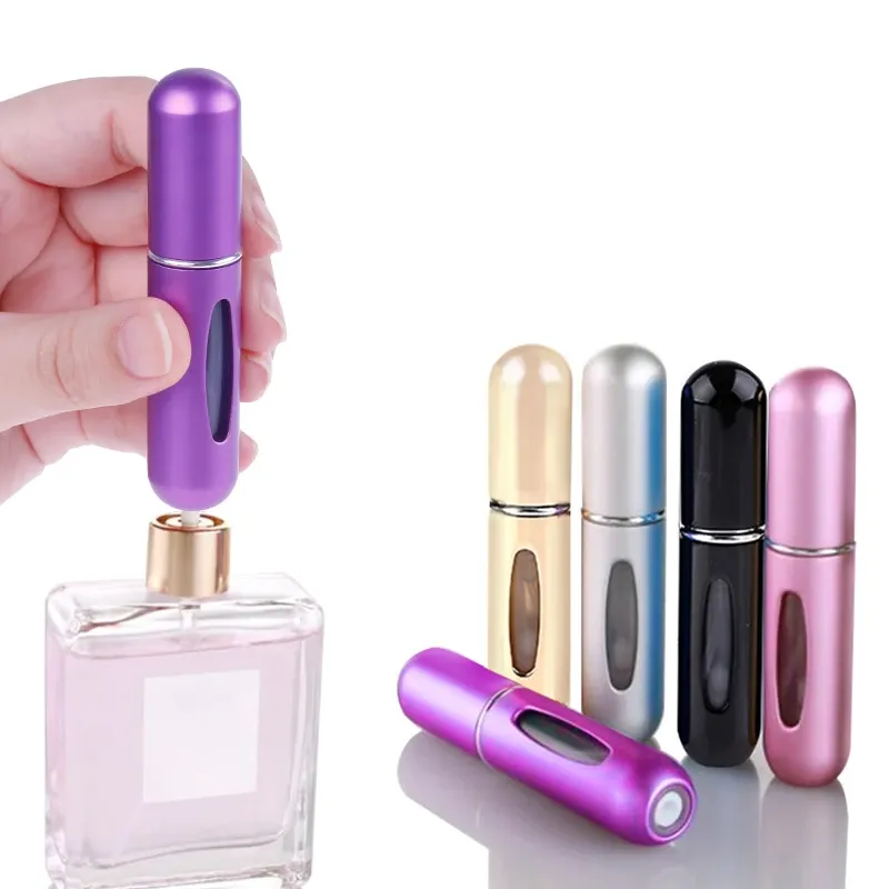 Refillable Mini Perfume Spray Bottle Spray Atomizer 5 ml | Portable, Leak-Proof, and Stylish (random color)